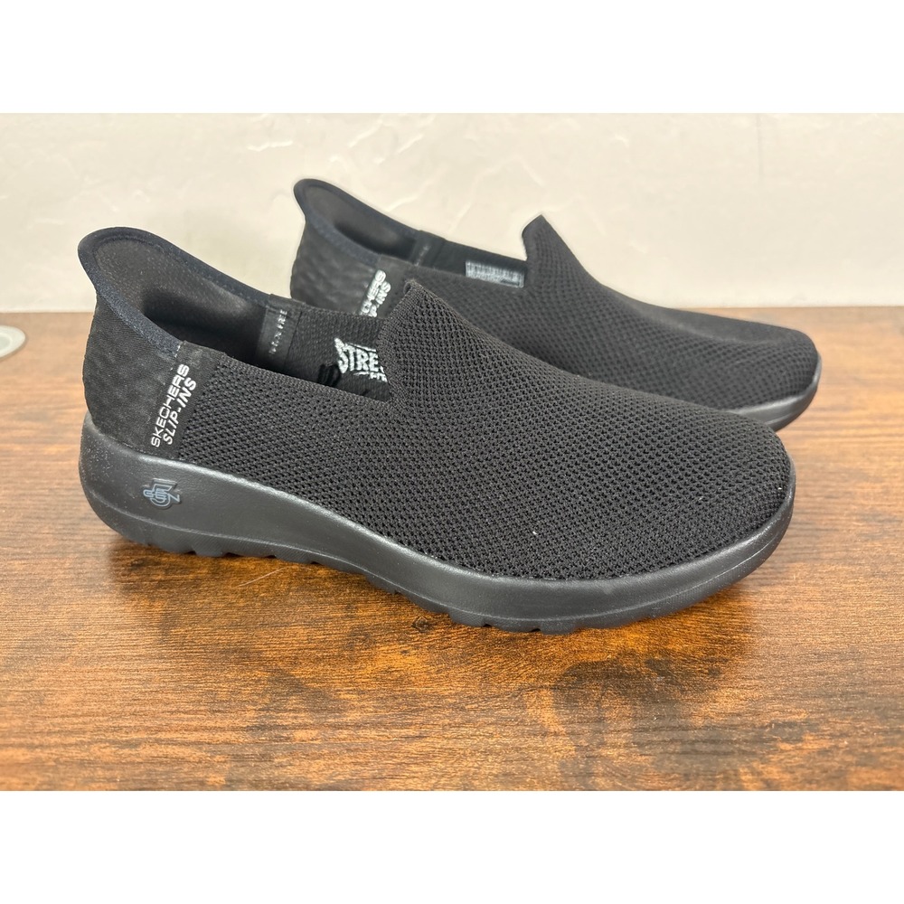 Skechers Slip-ins Go Walk Joy Sea Wind Black Sneakers 124641W Womens 5 Wide